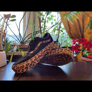 Leopard Old Skool Platform Vans